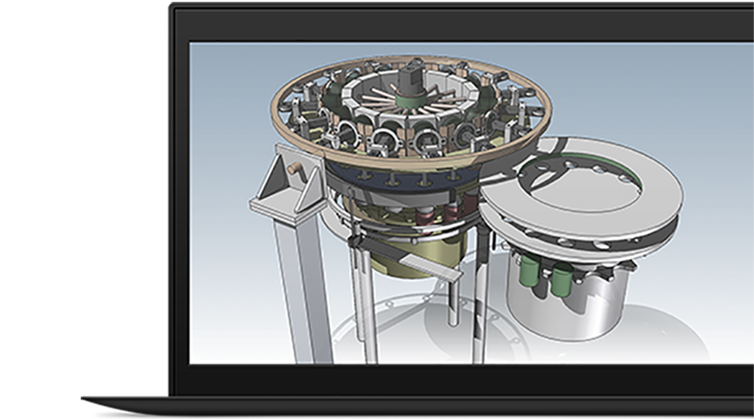 Komputer z projektem konstrukcji